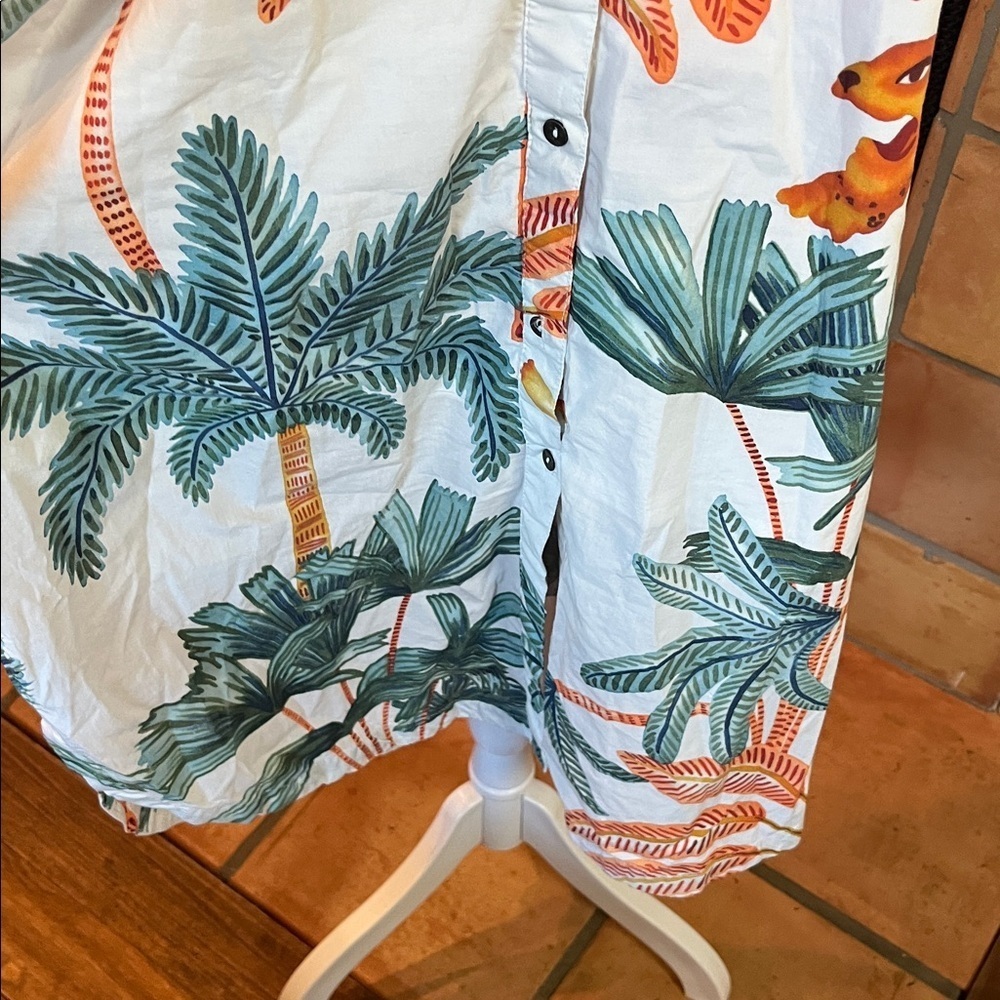 Anthropologie Maeve The Lillian Tropical Tiger Button Down Midi Dress, size M - Picture 4 of 14